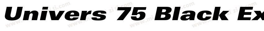 Univers 75 Black ExtraBlackExtObl字体转换